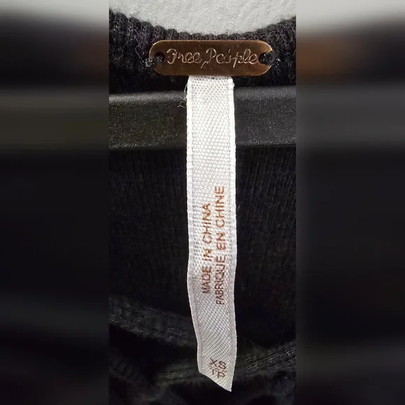 Free People Black Knit Bodysuit with Front Tie - Picture 5 of 7